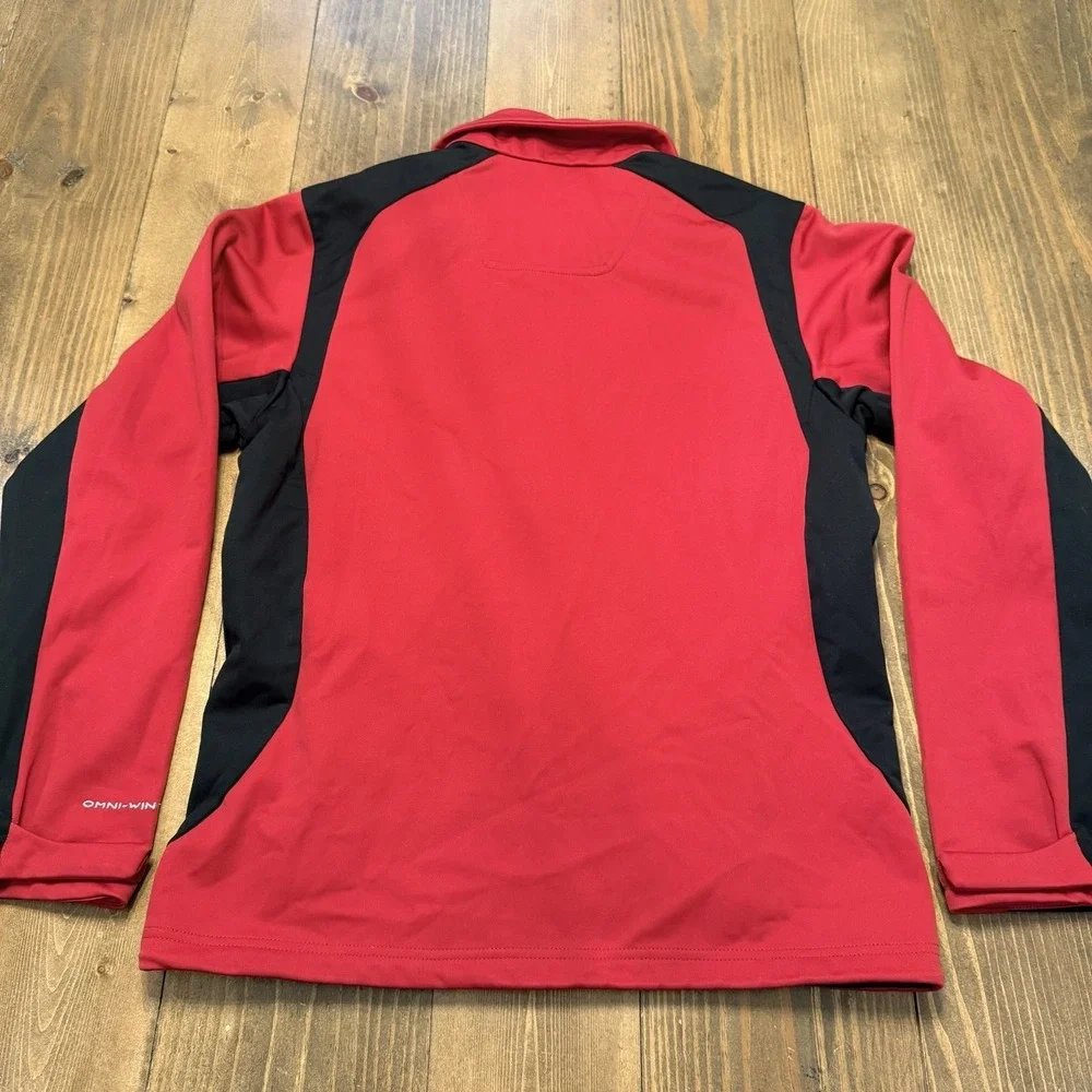 Columbia Omni Wind Block Omni Heat‎ Jacket Mens Medium Red Windproof Softshell